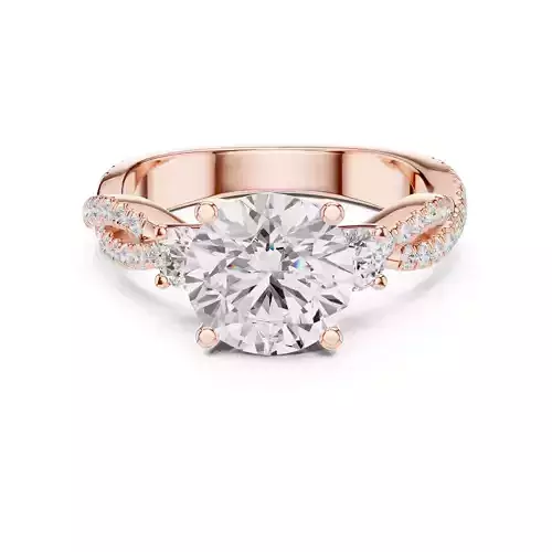 Twisted Shank Round Diamond Engagement Ring 3DM STL Video