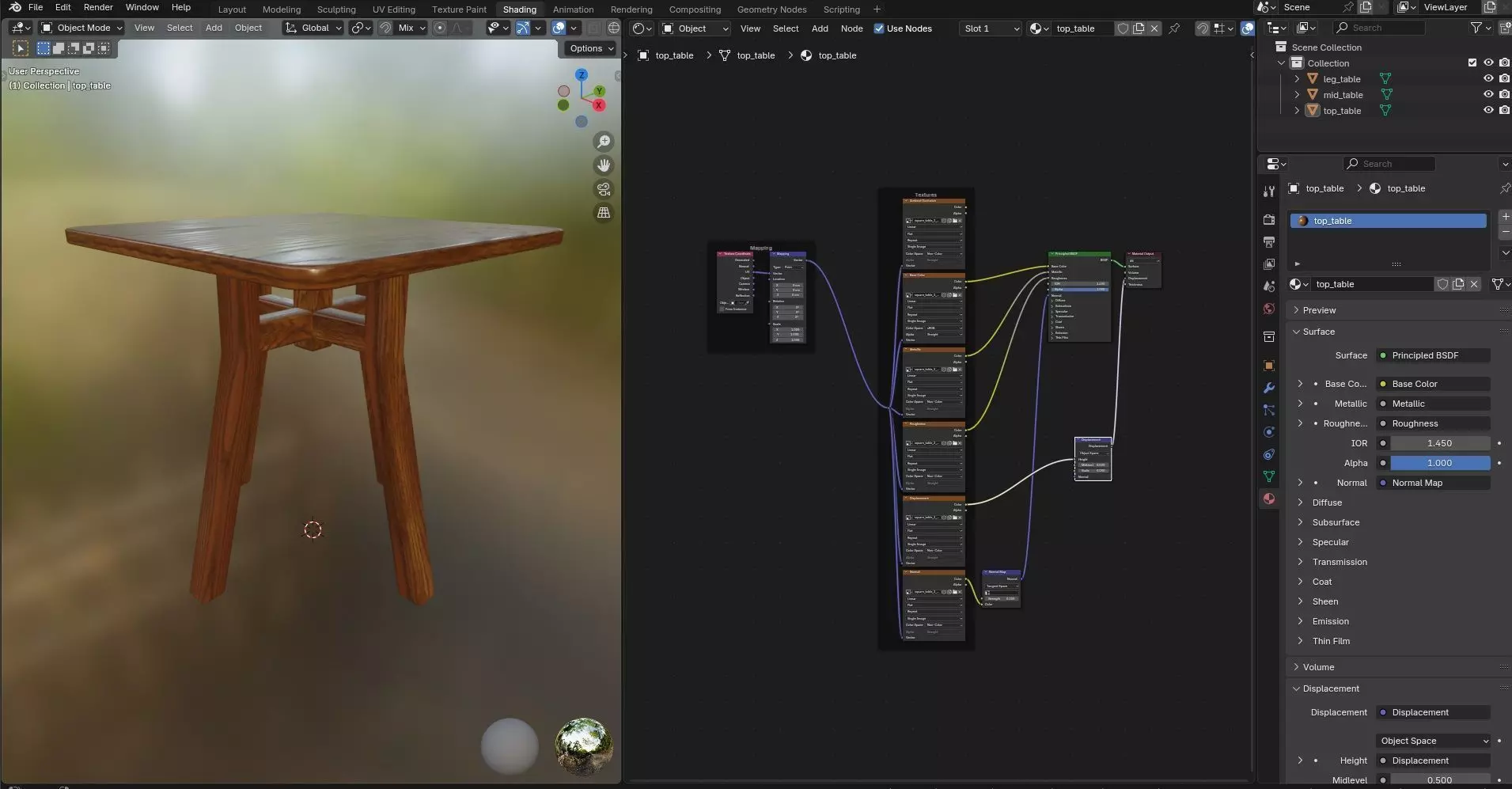 Square Table CG2 3D model_11