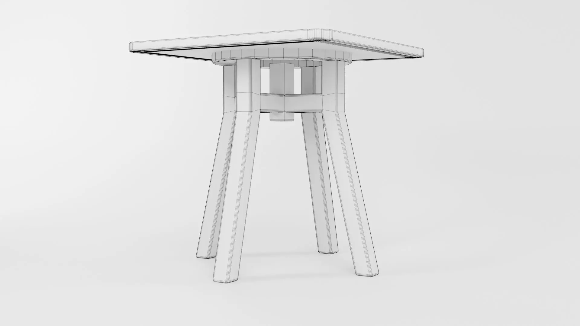 Square Table CG2 3D model_5