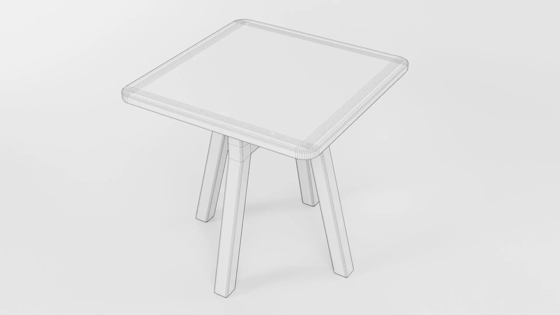 Square Table CG2 3D model_6