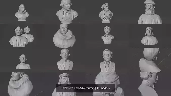 Explorers and Adventurers 3D Model Collection