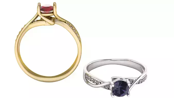 Ruby Pave Trellis Ring