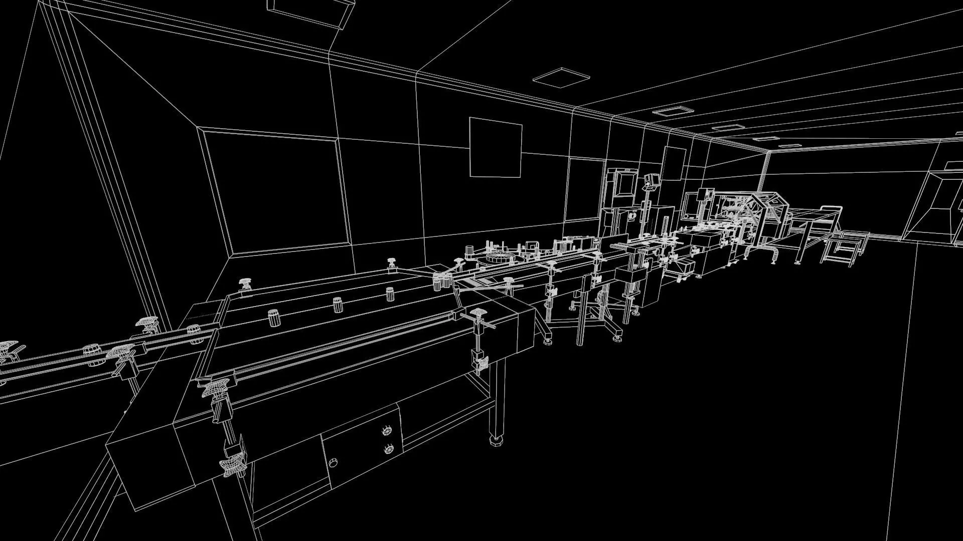 Pharmaceutical manufacturing  Bulk Line Secondary Room Low-poly 3D model_21