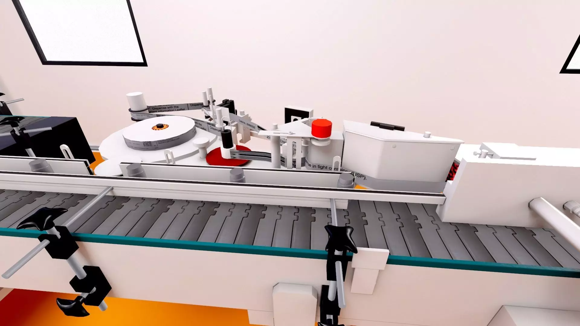 Pharmaceutical manufacturing  Bulk Line Secondary Room Low-poly 3D model_5
