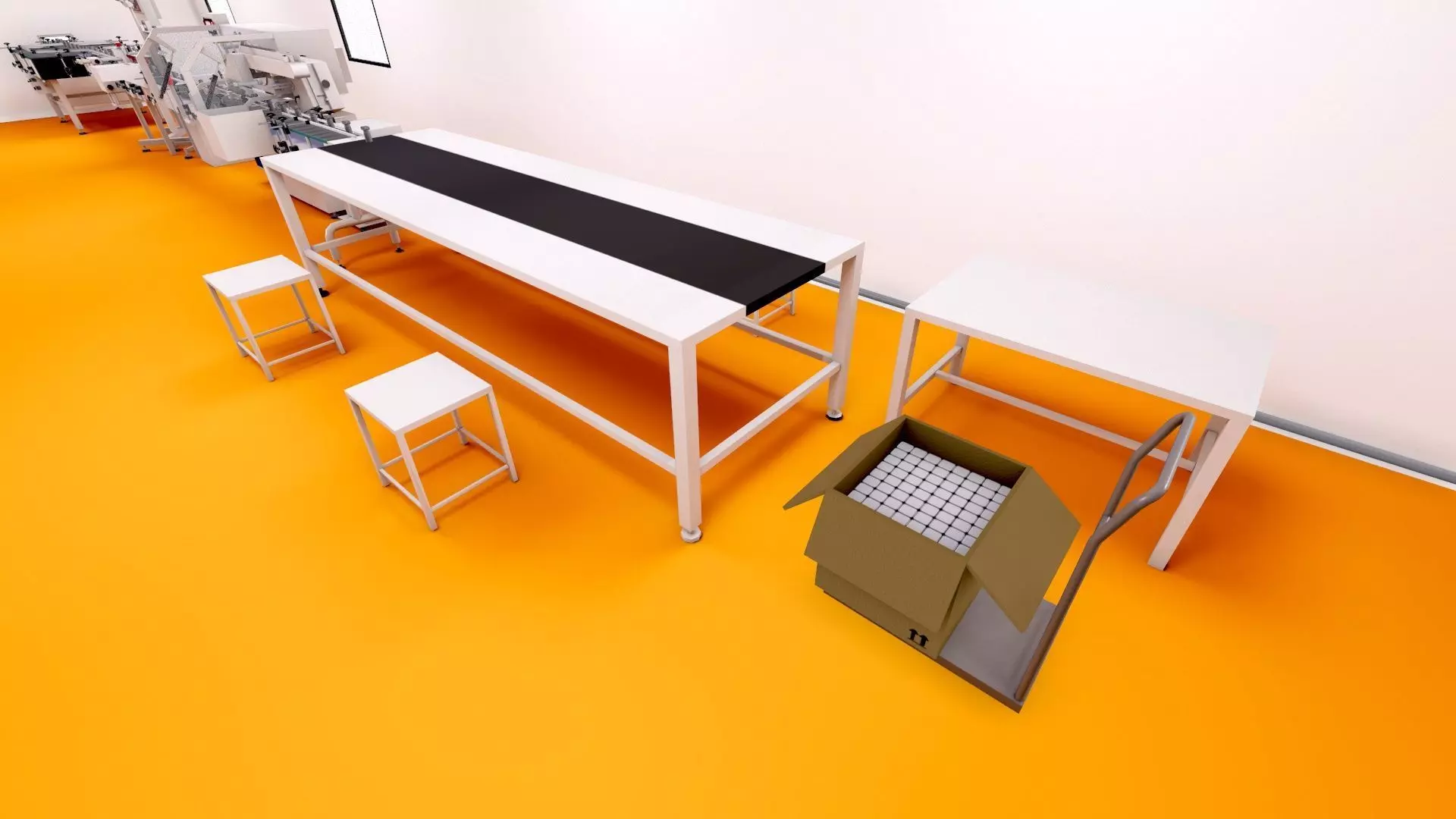 Pharmaceutical manufacturing  Bulk Line Secondary Room Low-poly 3D model_13