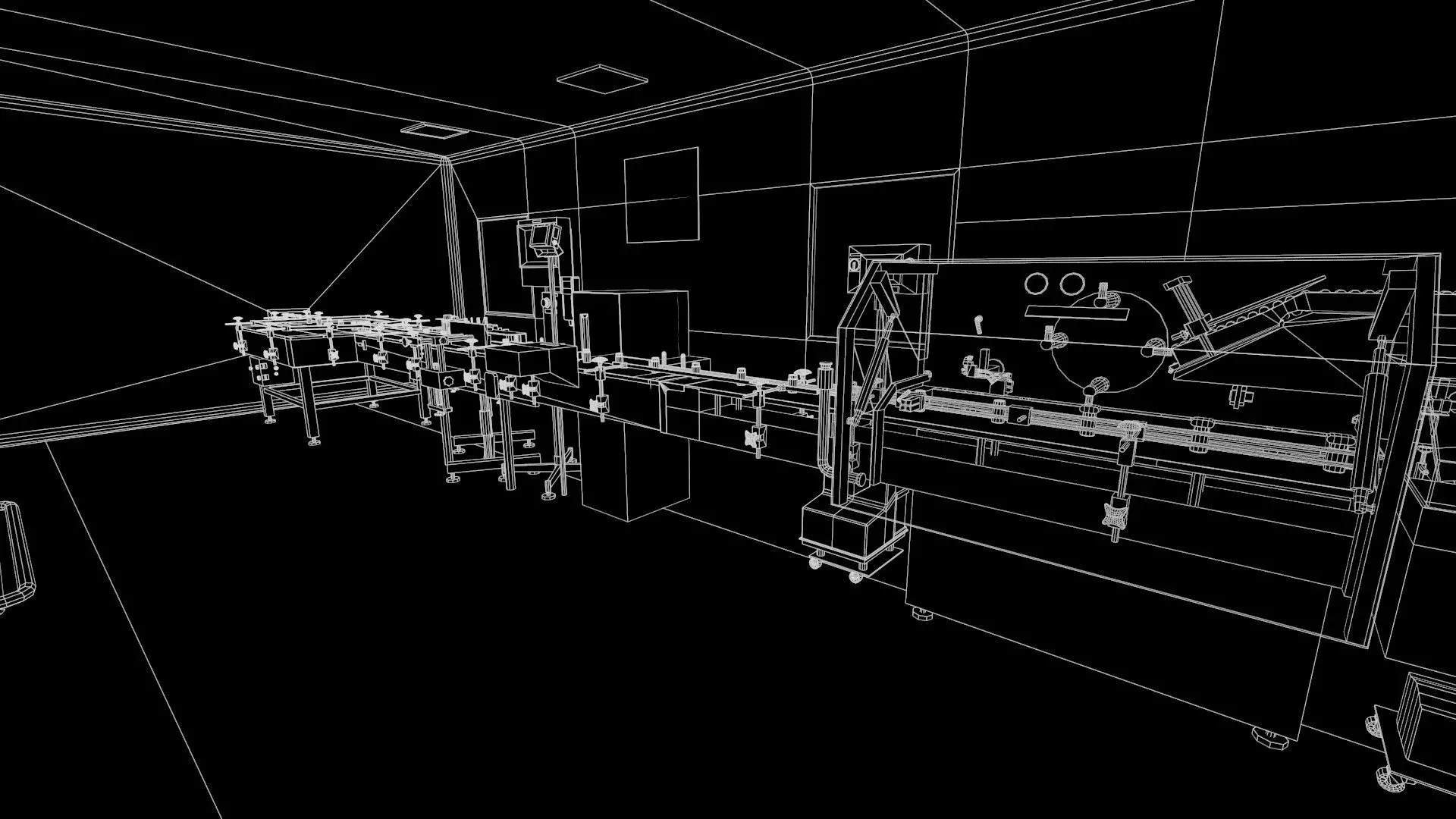 Pharmaceutical manufacturing  Bulk Line Secondary Room Low-poly 3D model_24