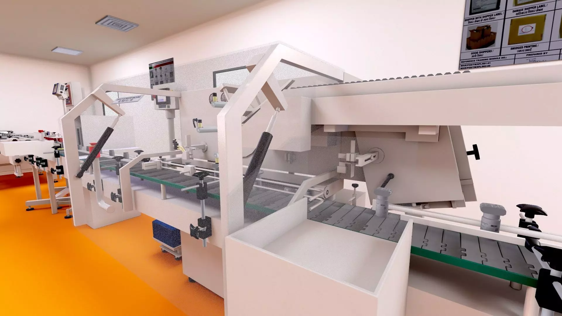 Pharmaceutical manufacturing  Bulk Line Secondary Room Low-poly 3D model_17
