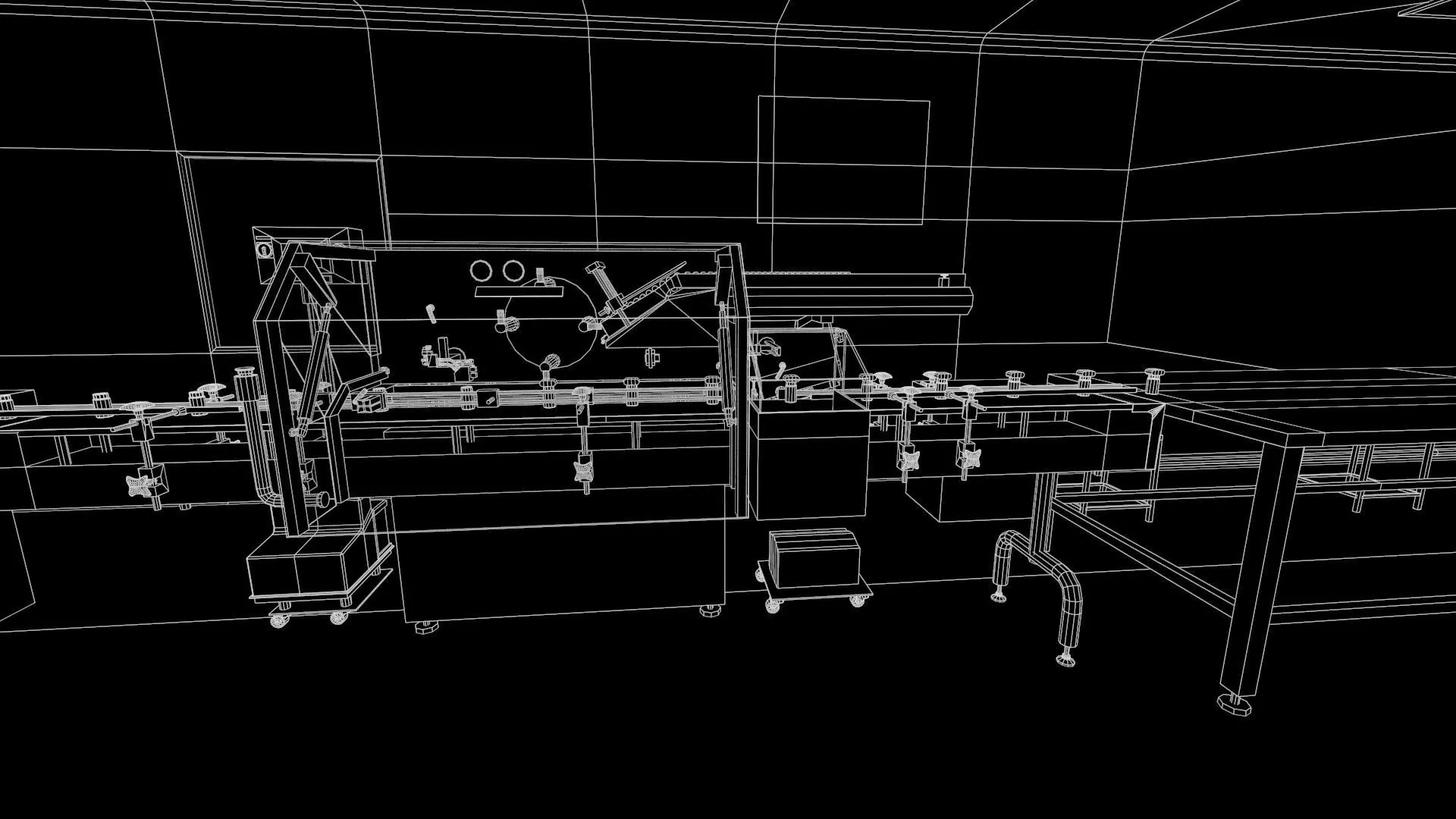 Pharmaceutical manufacturing  Bulk Line Secondary Room Low-poly 3D model_23