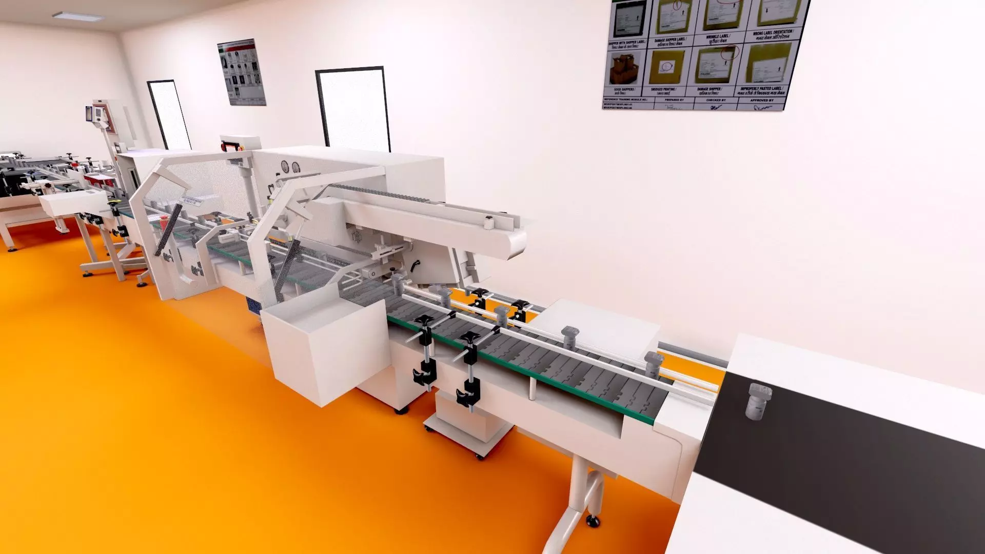 Pharmaceutical manufacturing  Bulk Line Secondary Room Low-poly 3D model_11