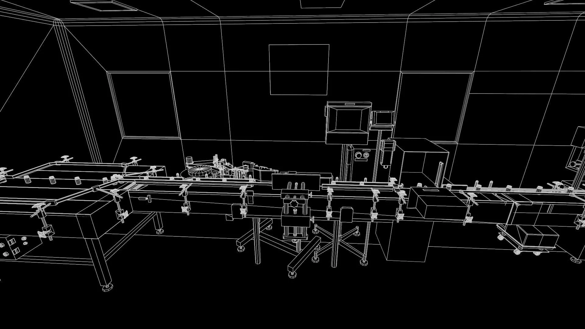 Pharmaceutical manufacturing  Bulk Line Secondary Room Low-poly 3D model_25