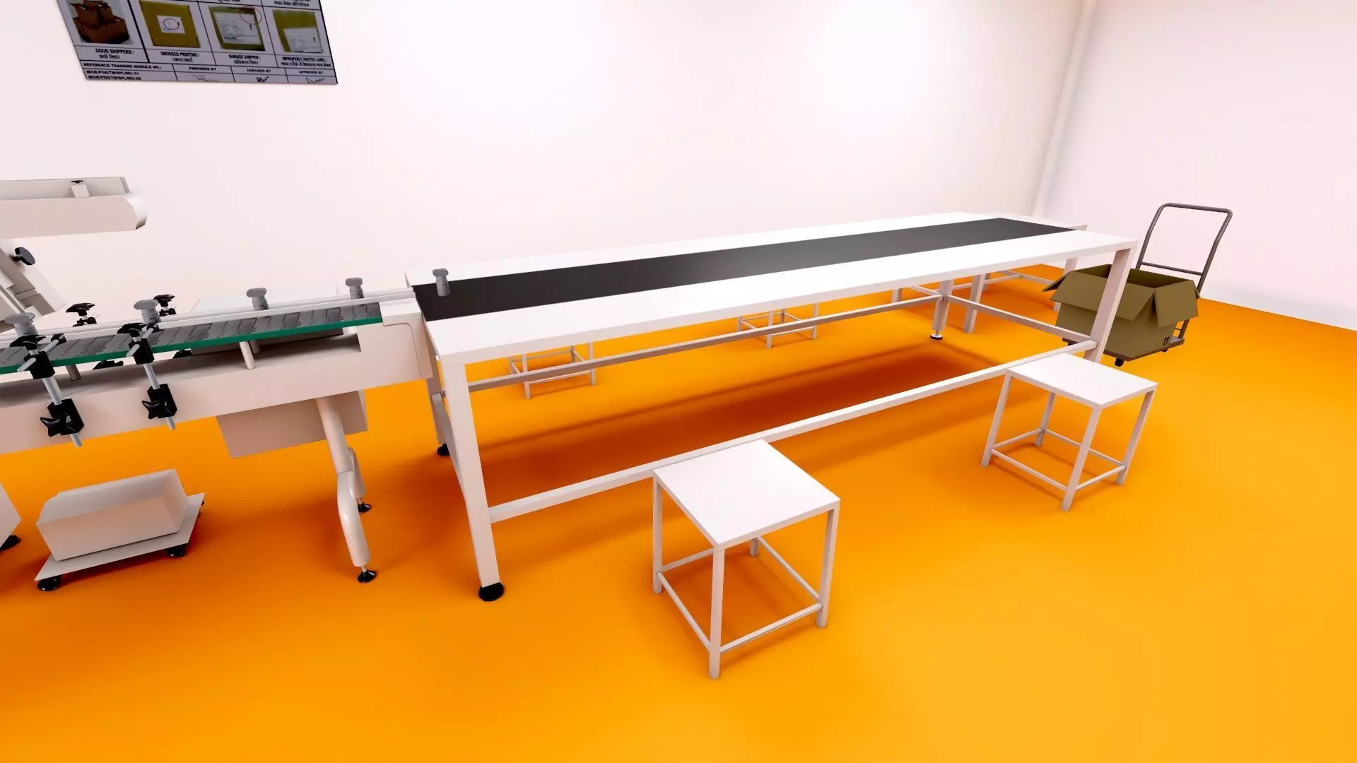 Pharmaceutical manufacturing  Bulk Line Secondary Room Low-poly 3D model_12