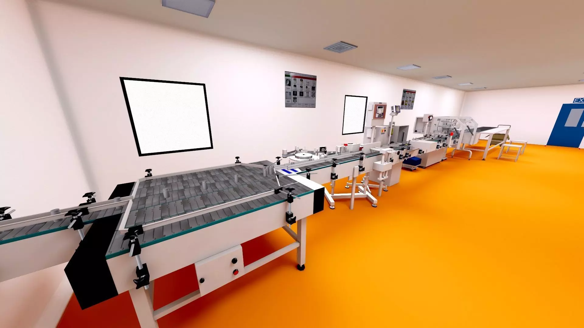 Pharmaceutical manufacturing  Bulk Line Secondary Room Low-poly 3D model_14