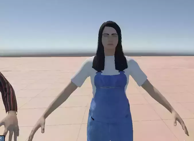 Rigged Human Character with Animations Textures FBX Prefab Pack