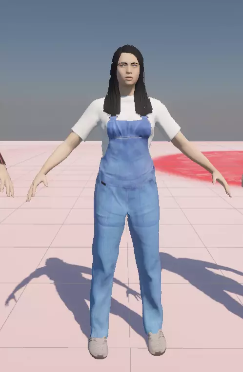 Rigged Human Character with Animations Textures FBX Prefab Pack Low-poly 3D model_1