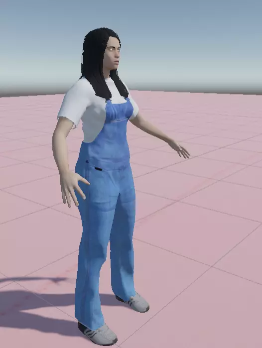 Rigged Human Character with Animations Textures FBX Prefab Pack Low-poly 3D model_3