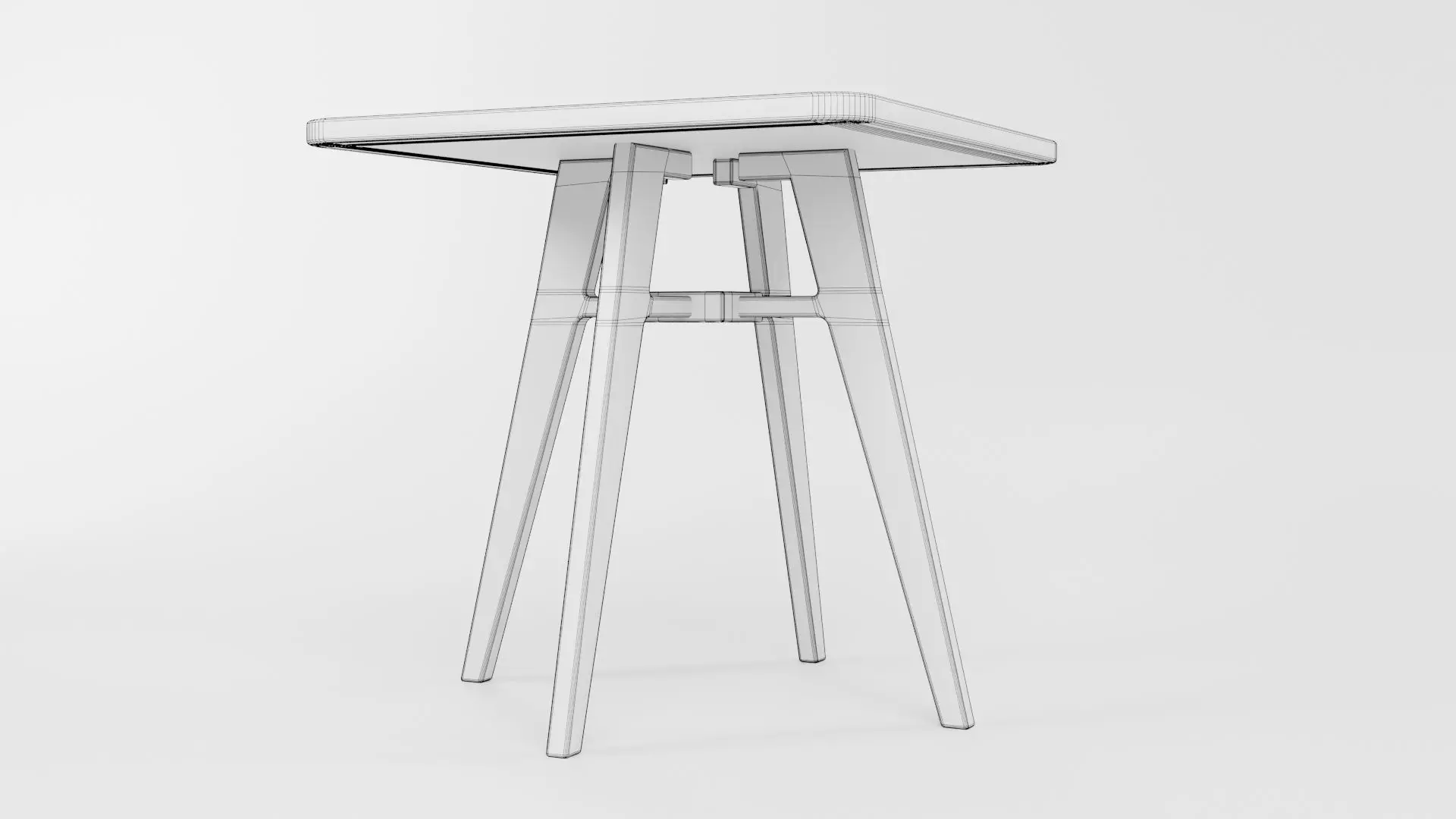 Square Table CG3 3D model_5