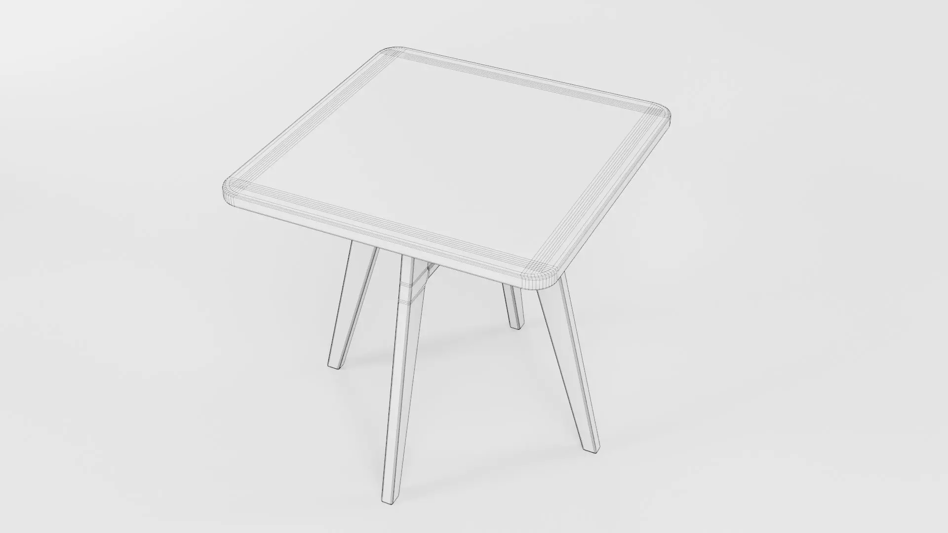 Square Table CG3 3D model_6