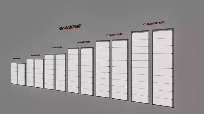 Maxima System Panels Exhibition Stand 3D Model Vray7
