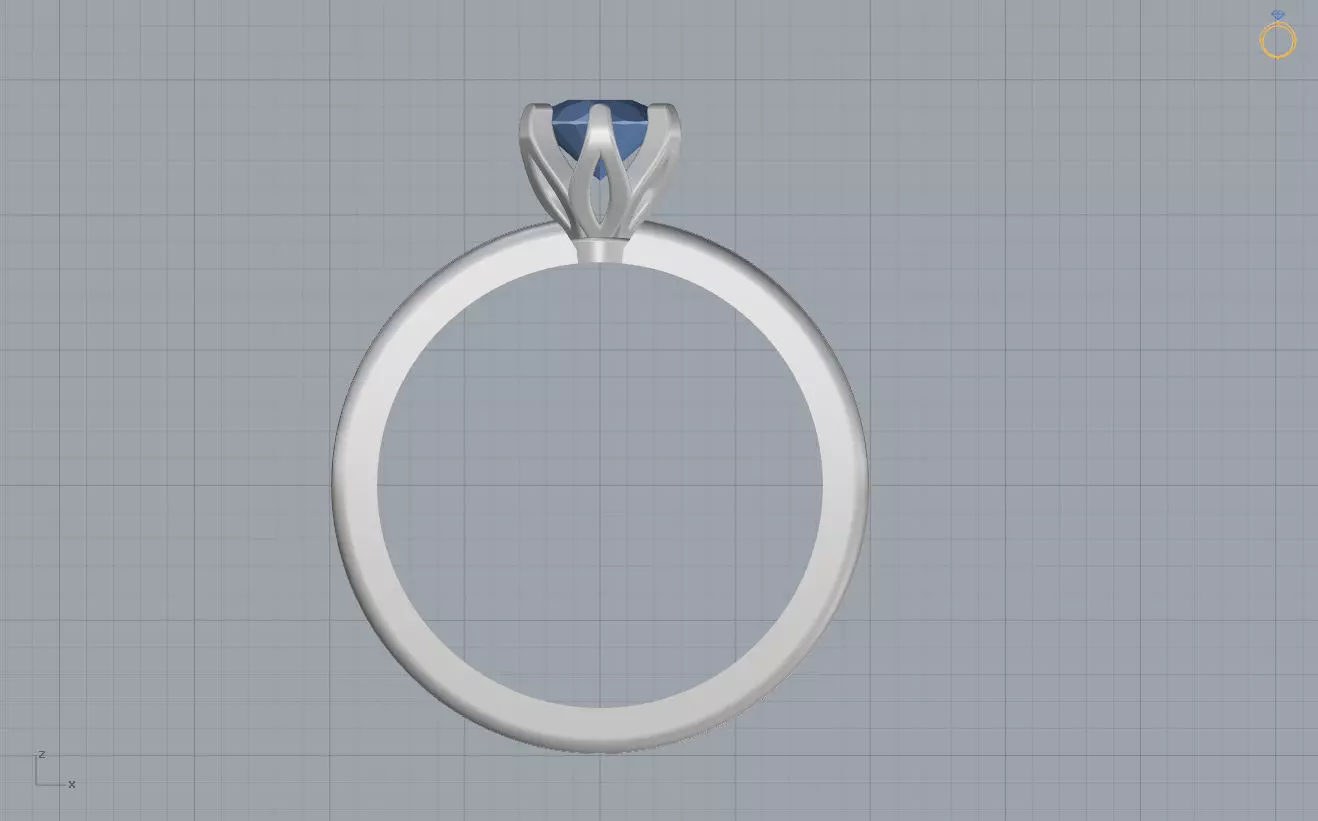 Engagement Ring 3D print model_8