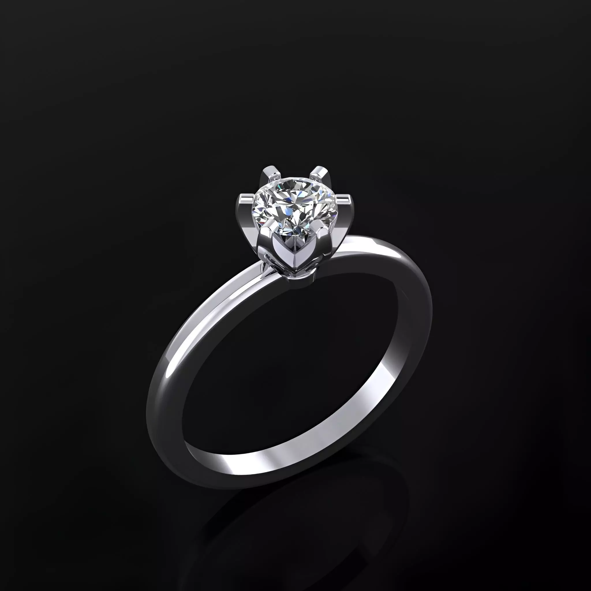 Engagement Ring 3D print model_0