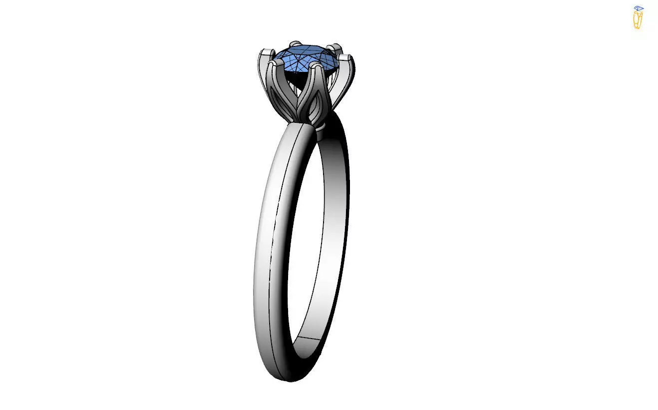 Engagement Ring 3D print model_14