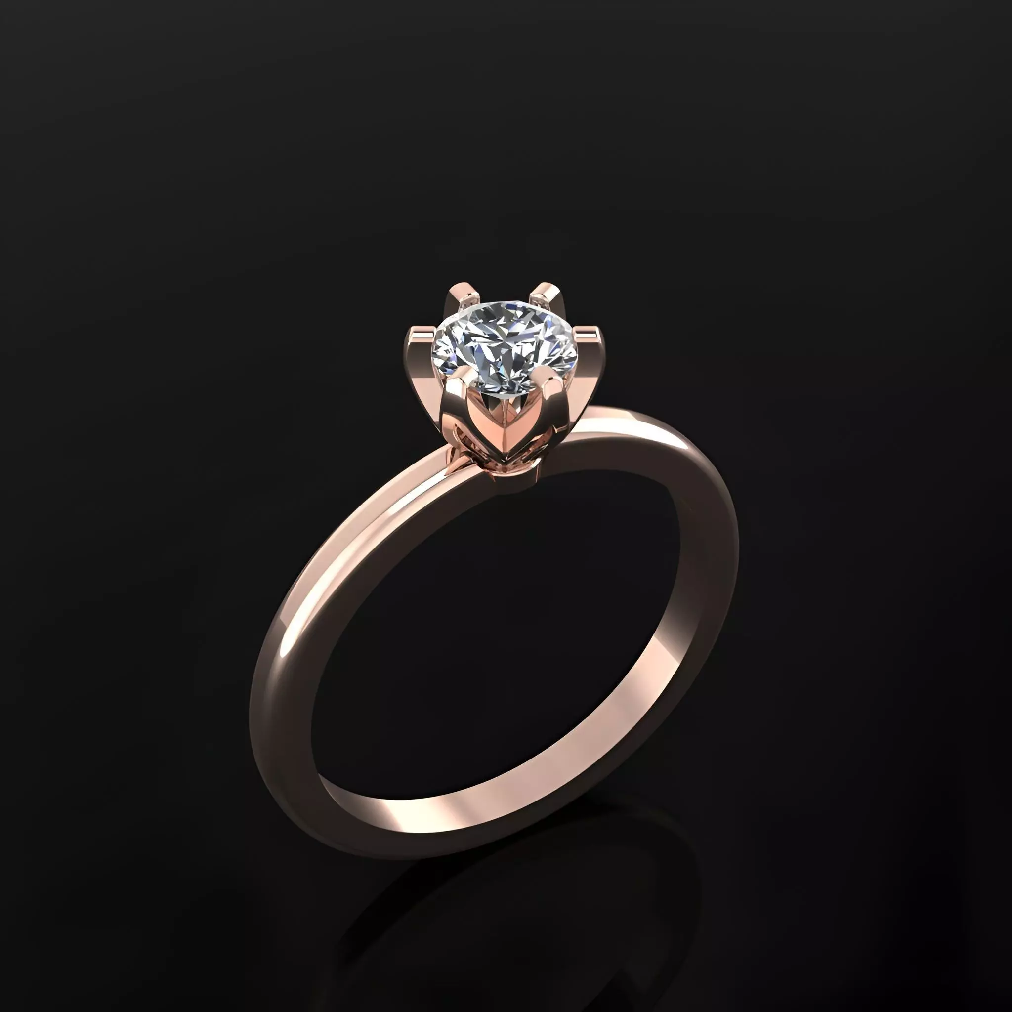 Engagement Ring 3D print model_2