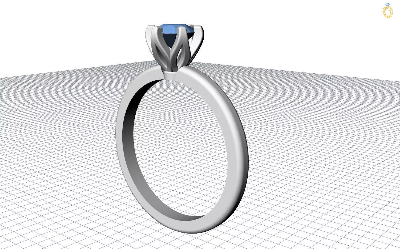 Engagement Ring 3D print model_13