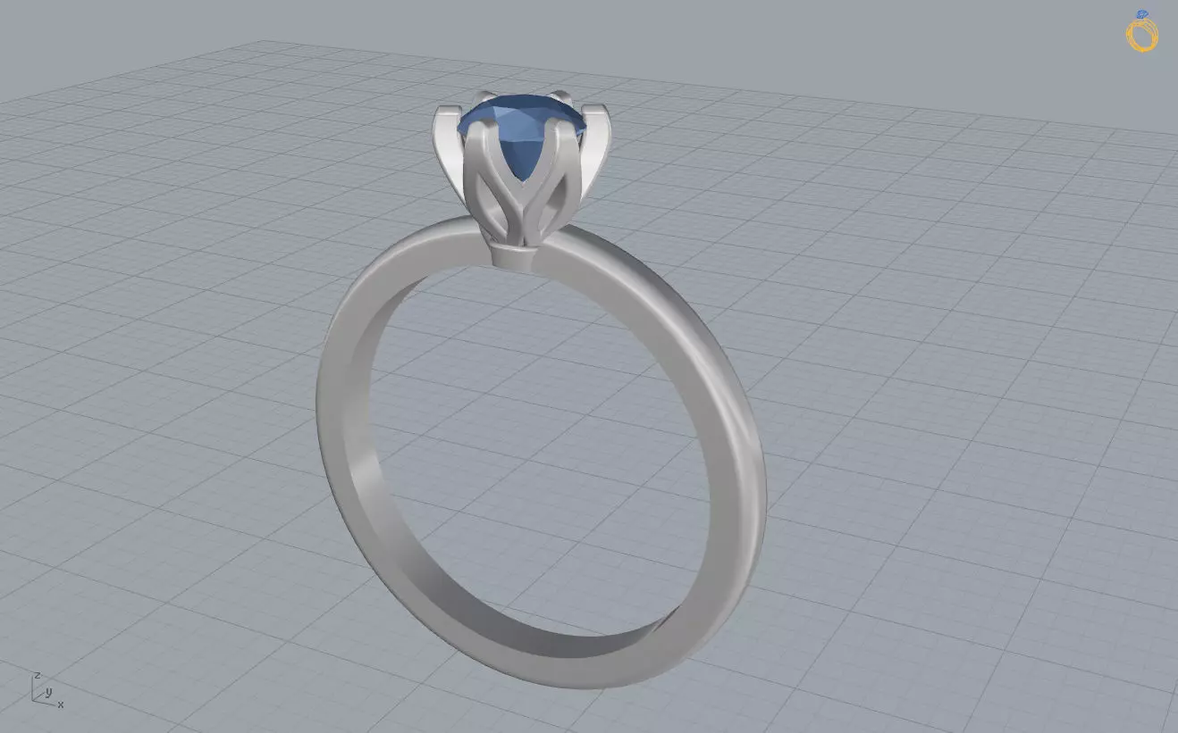 Engagement Ring 3D print model_10