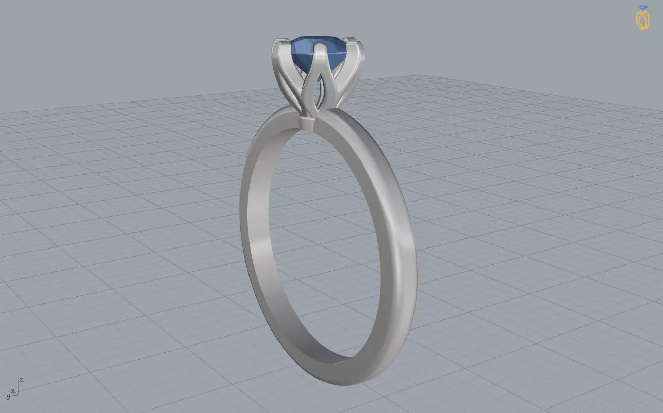 Engagement Ring 3D print model_12