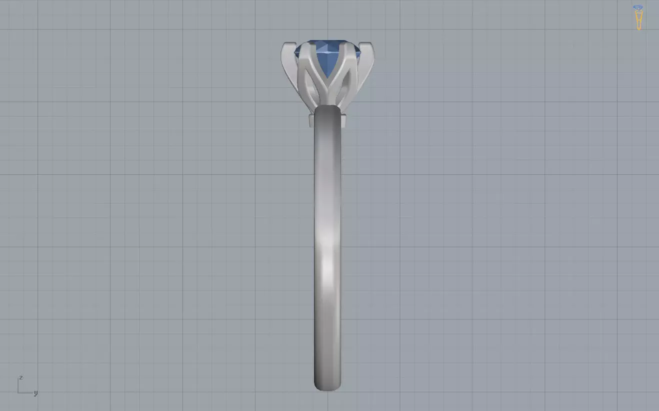 Engagement Ring 3D print model_9