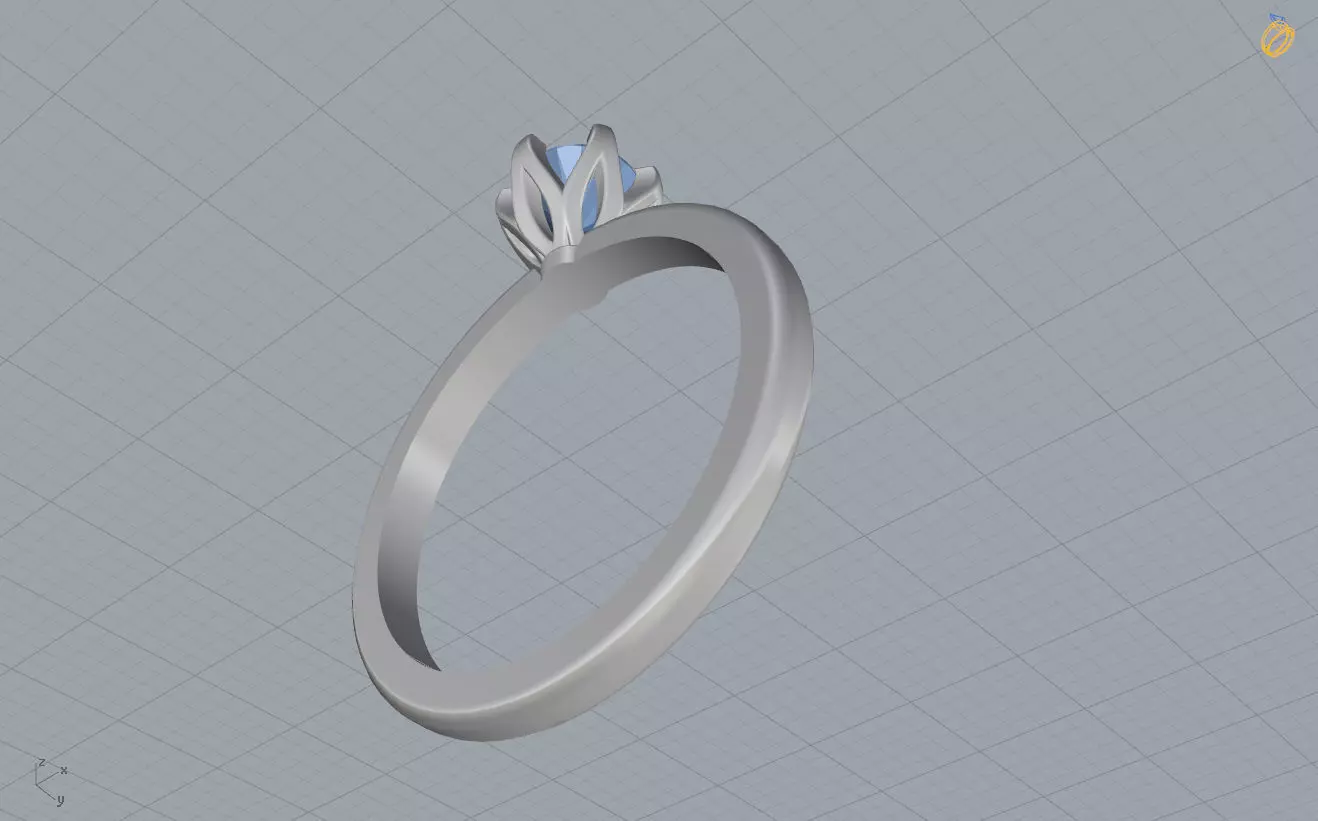 Engagement Ring 3D print model_11