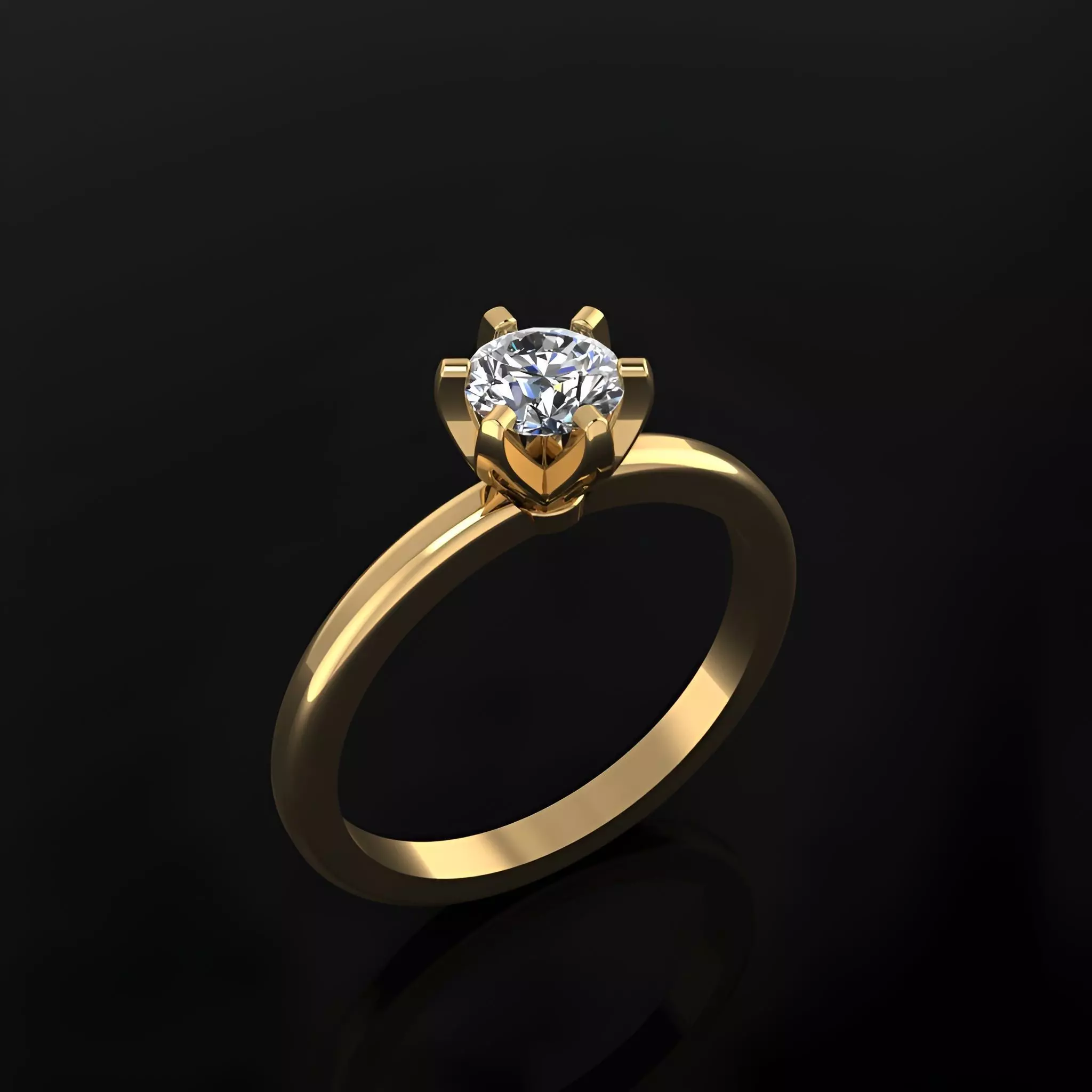 Engagement Ring 3D print model_1