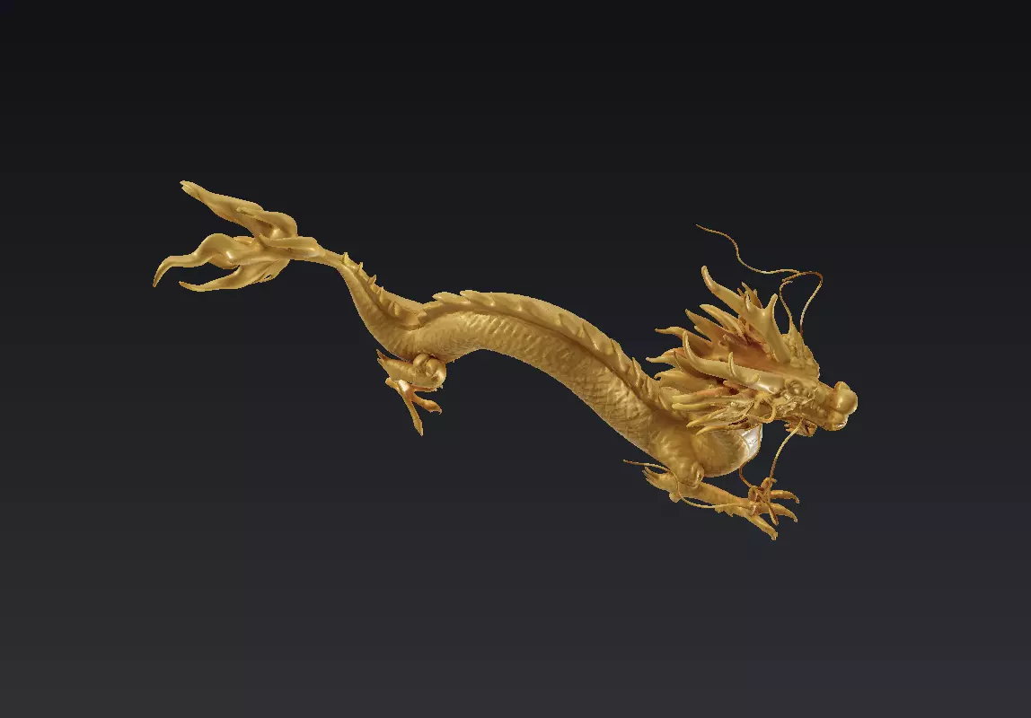National Chinese Dragon Low-poly 3D model_3