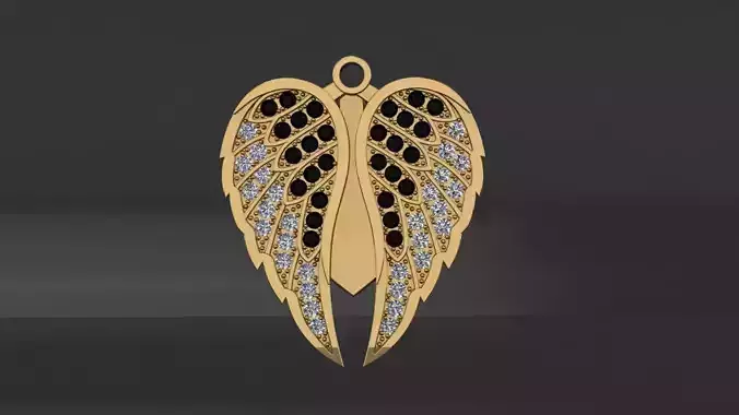 Pendant wings heart