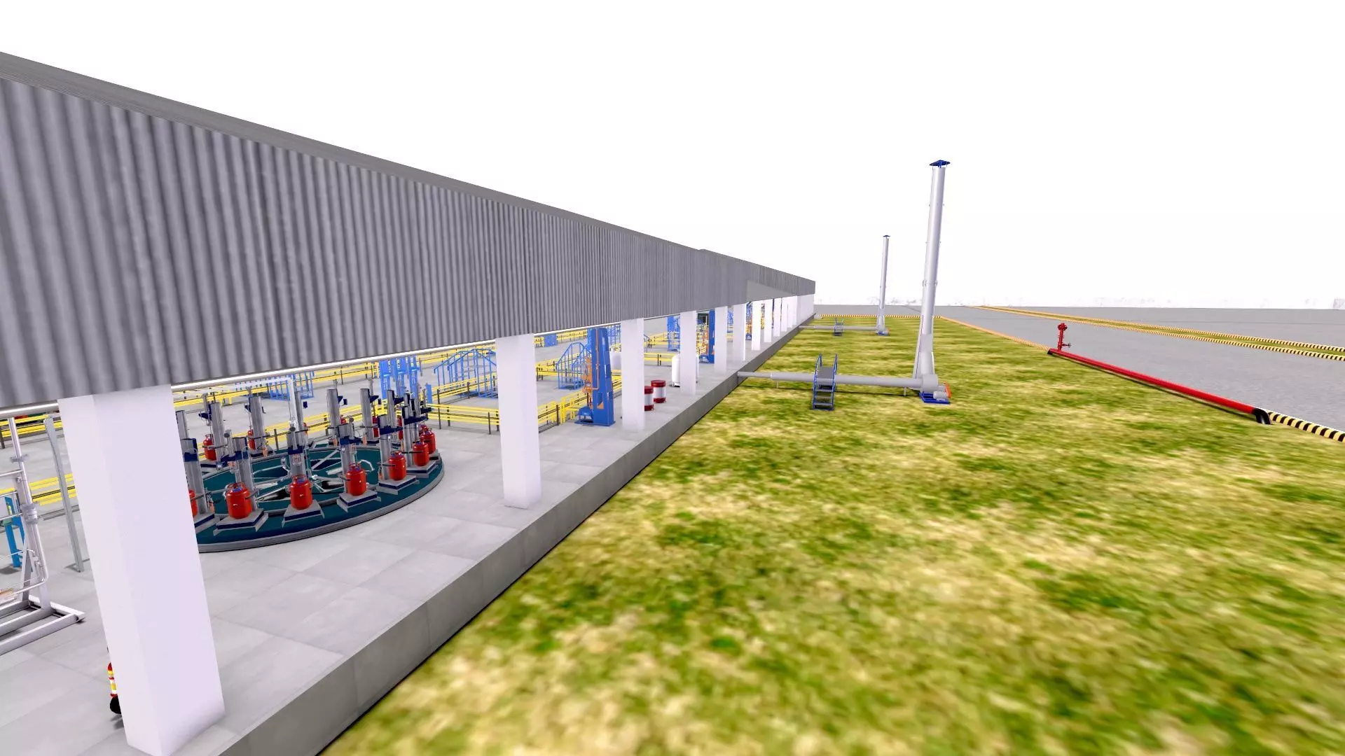 LPG Cylinder Robotic Loading System with Truck Low-poly 3D model_14