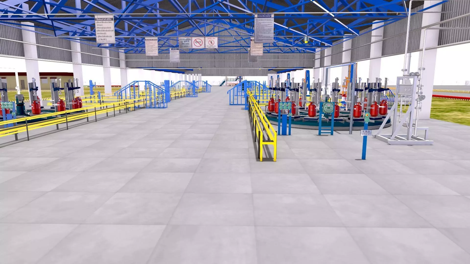 LPG Cylinder Robotic Loading System with Truck Low-poly 3D model_2