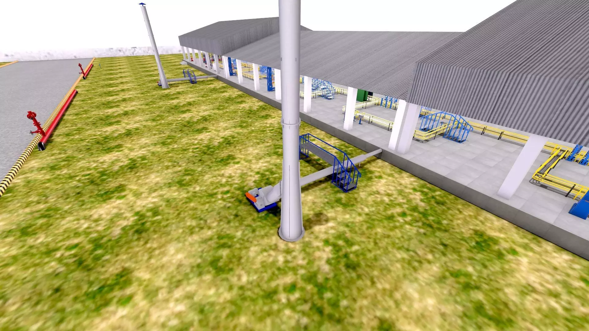 LPG Cylinder Robotic Loading System with Truck Low-poly 3D model_19