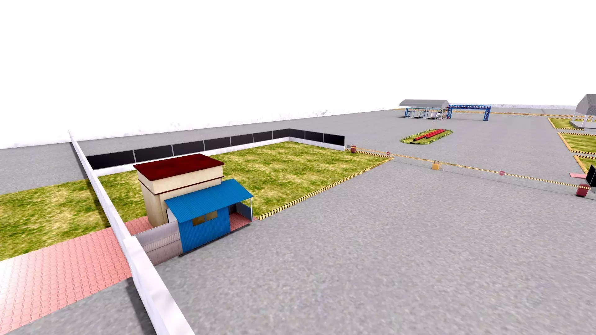 LPG Cylinder Robotic Loading System with Truck Low-poly 3D model_26