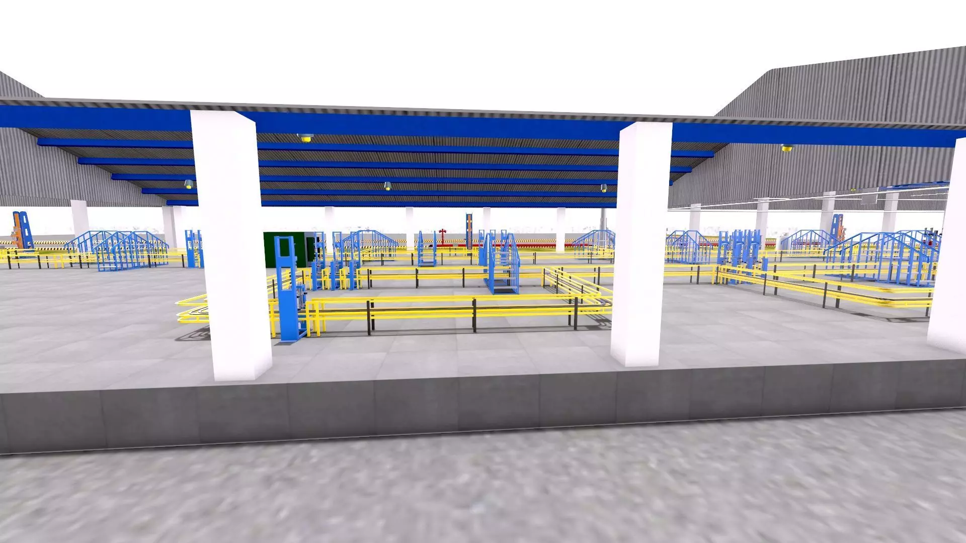 LPG Cylinder Robotic Loading System with Truck Low-poly 3D model_17