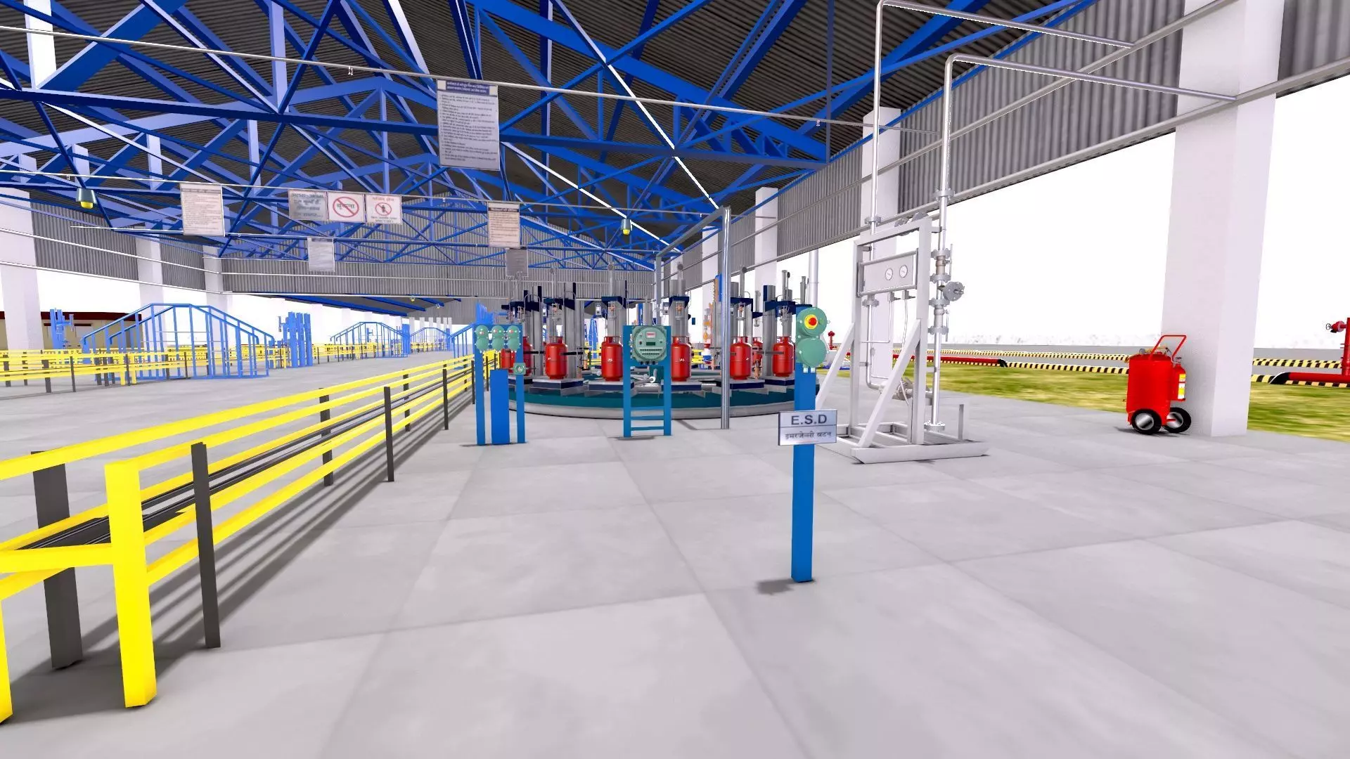 LPG Cylinder Robotic Loading System with Truck Low-poly 3D model_6