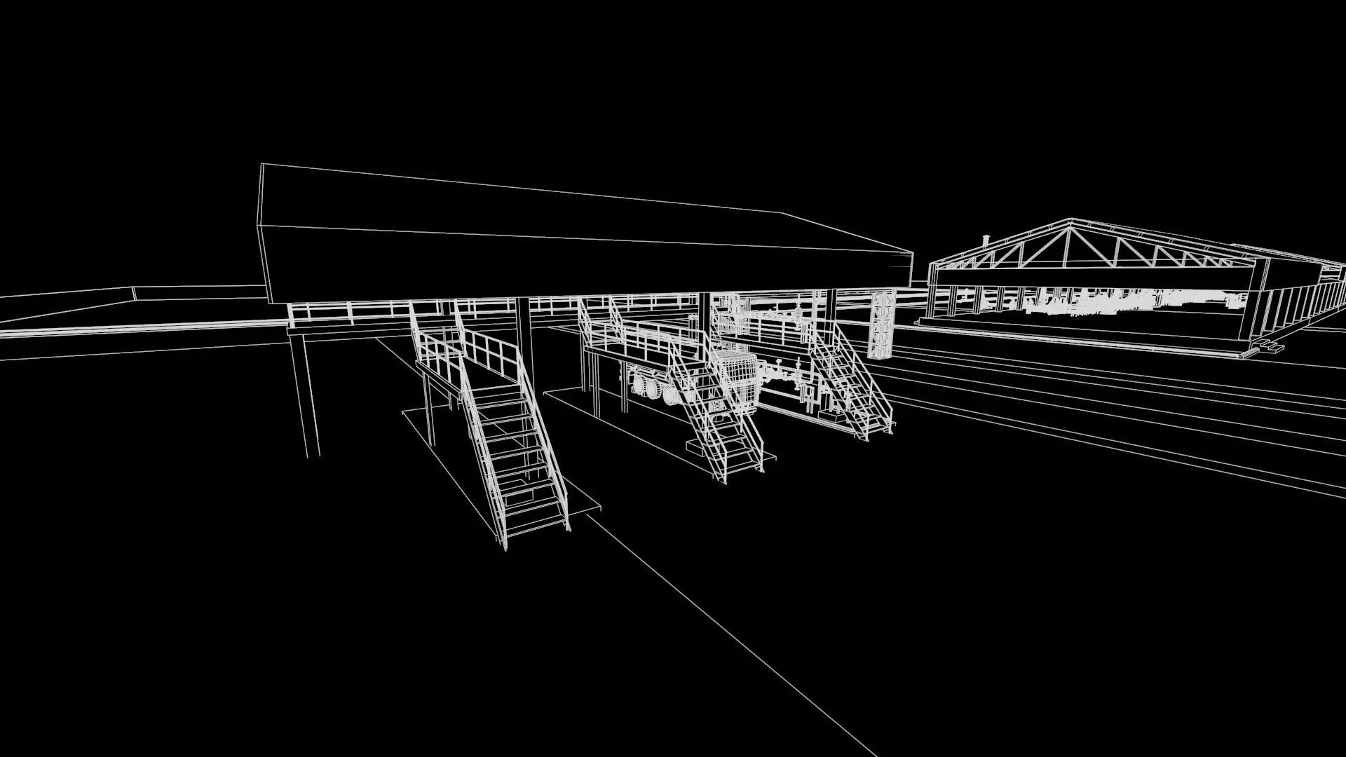 LPG Cylinder Robotic Loading System with Truck Low-poly 3D model_35