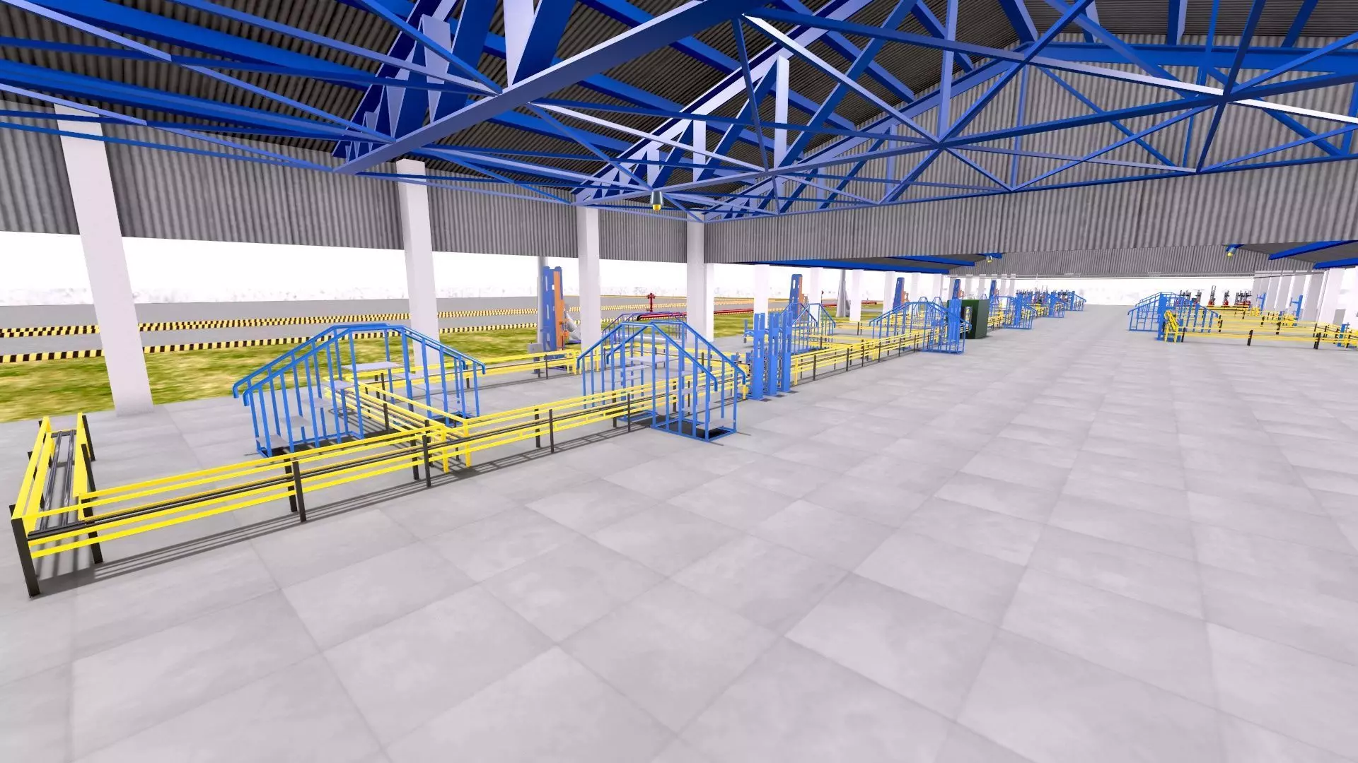 LPG Cylinder Robotic Loading System with Truck Low-poly 3D model_18