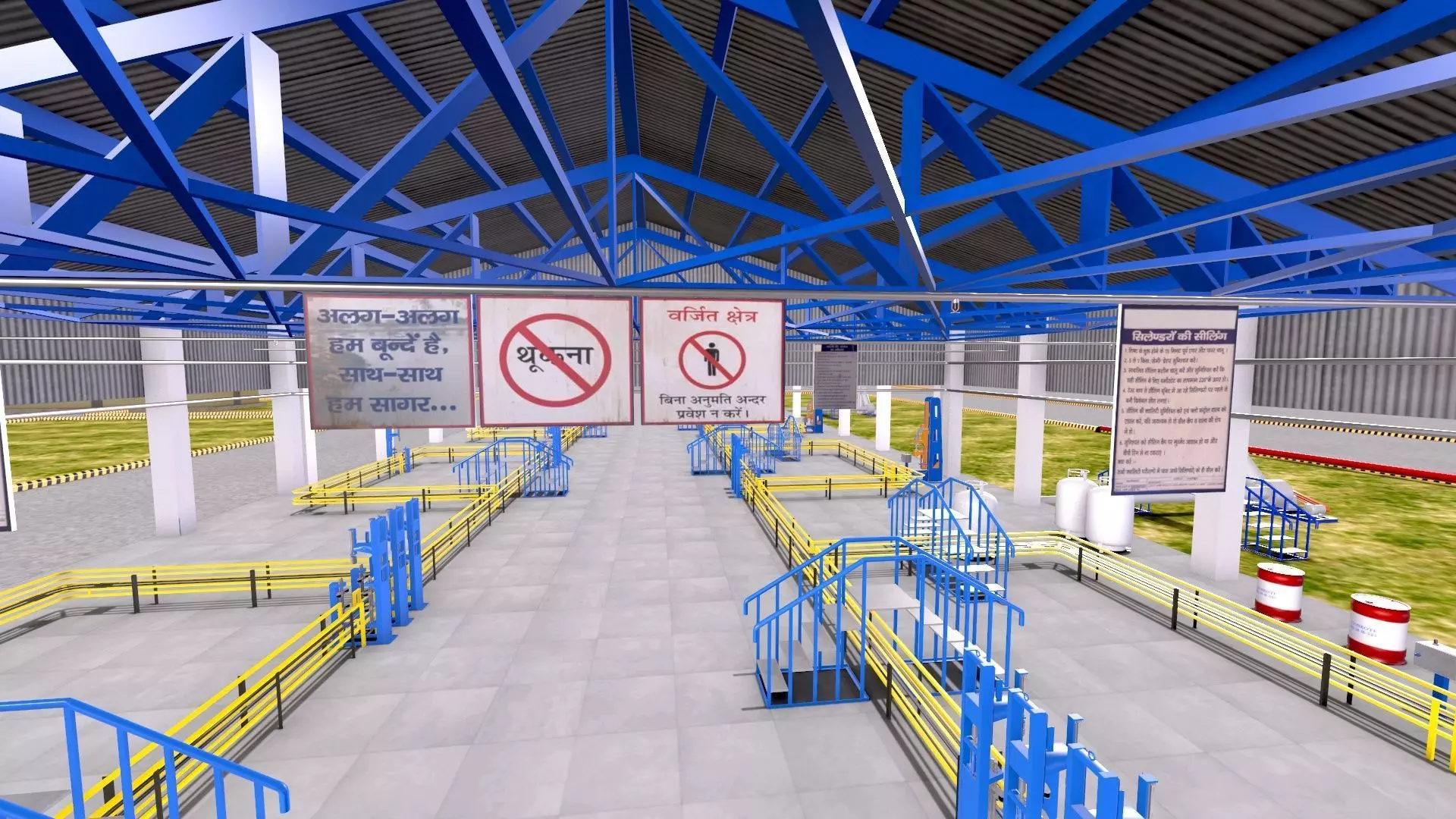 LPG Cylinder Robotic Loading System with Truck Low-poly 3D model_11