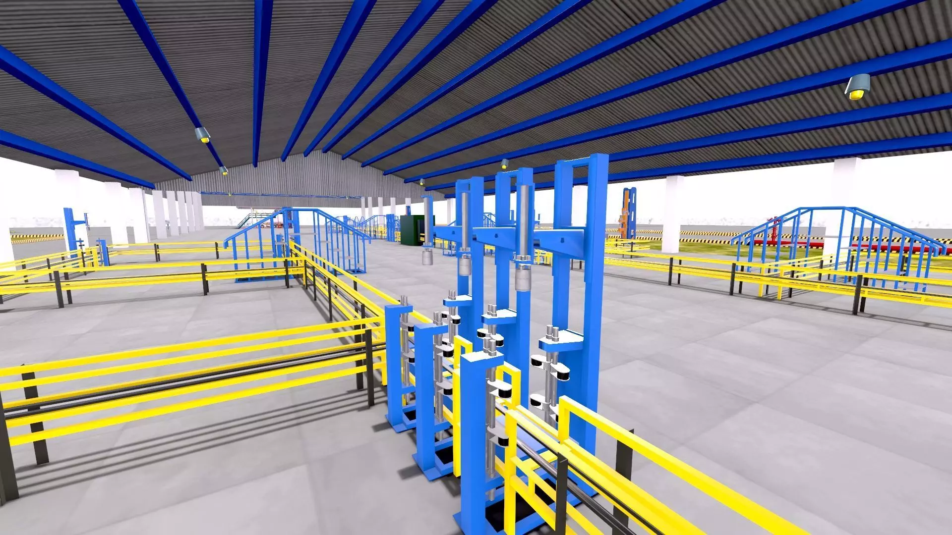 LPG Cylinder Robotic Loading System with Truck Low-poly 3D model_16