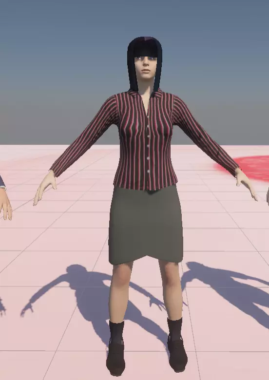 Rigged Human Character with Animations Textures FBX Prefab Pack Low-poly 3D model_1