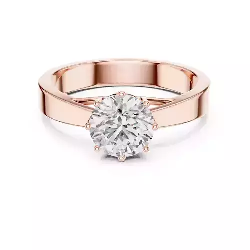 Solitaire 1CT Round Cut Diamond Engagement Ring 3DM STL Video