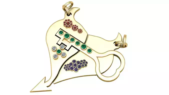  Golden Heart Pendant