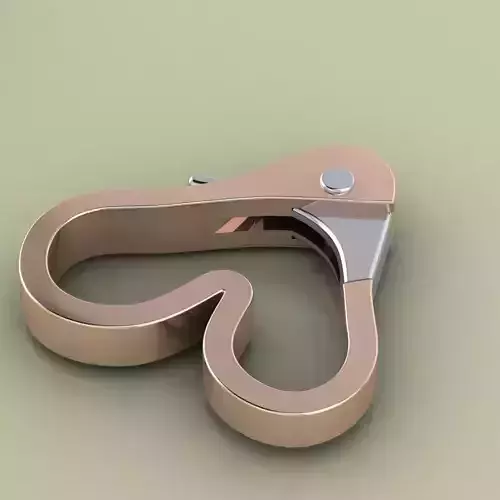 Heart Shaped Lobster Clasp Plain and Gem Version Jewelry Lock 3D print model