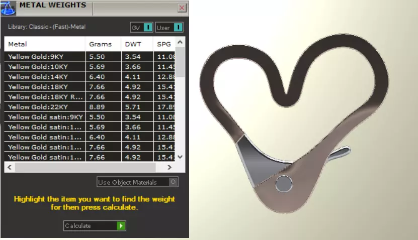 Heart Shaped Lobster Clasp Plain and Gem Version Jewelry Lock 3D print model_6