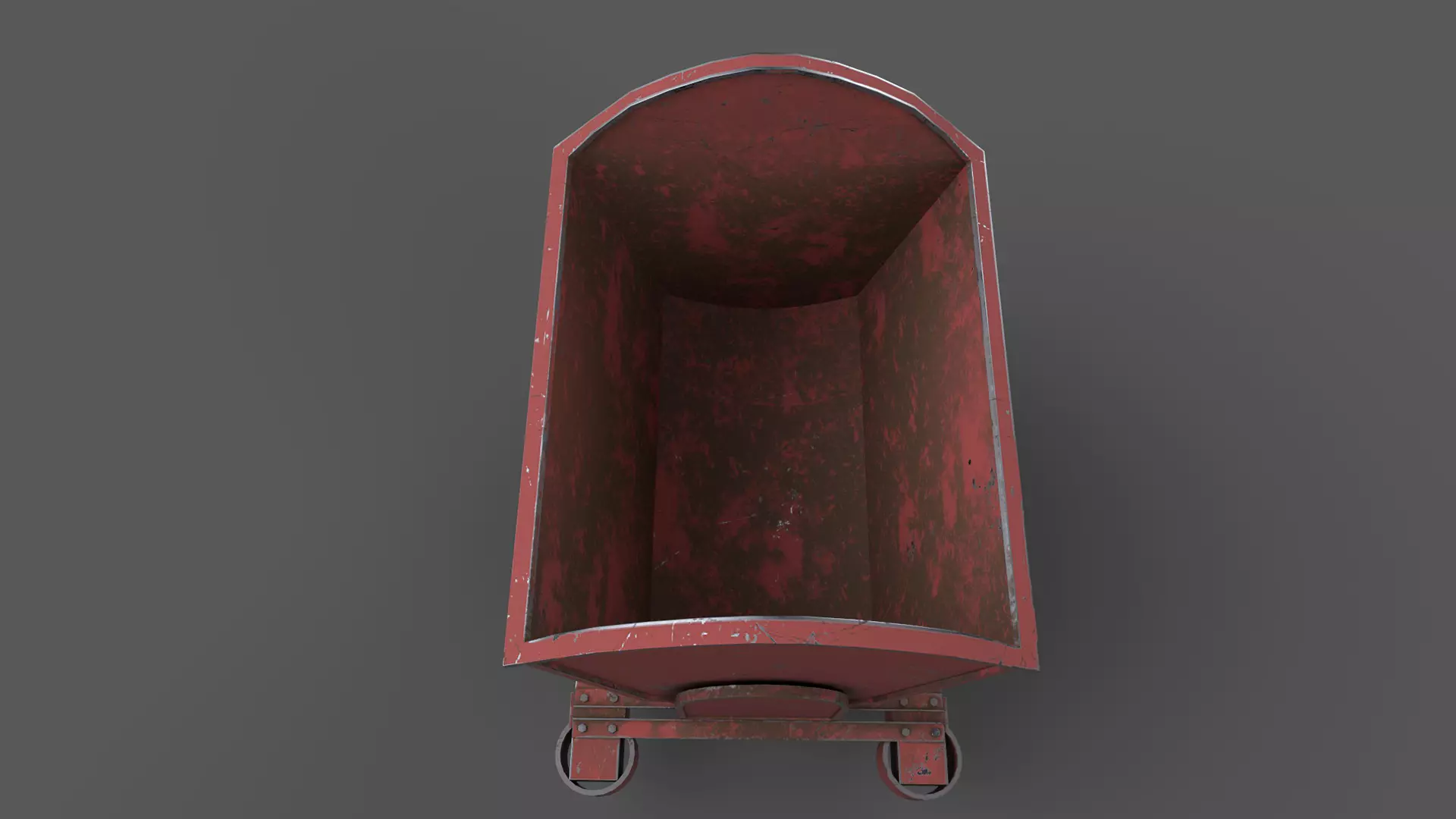 Mine Wagon Low-poly 3D model_2